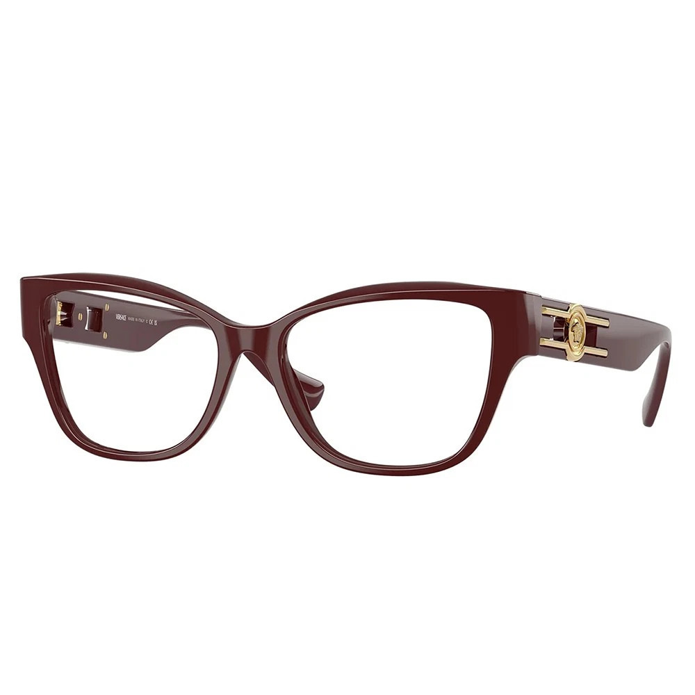 NWT Versace 0VE3347-5515-52 Brown Rectangle 52mm Glasses